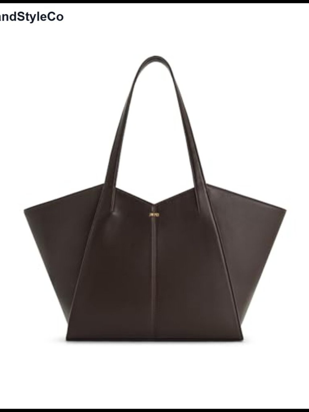 Large Capacity Vegan Leather Tote Bag Gold Hardware Shoulder Handbag